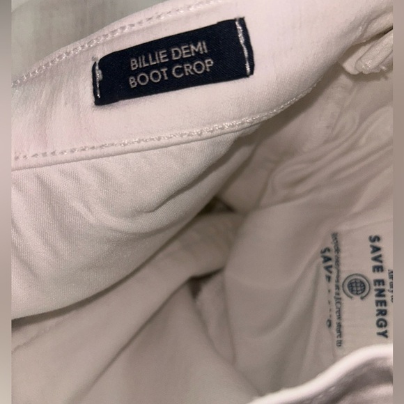 J.Crew Billie Demi Boot Crop Jeans Size 31 White Kick Flare Raw Hem - Picture 8 of 8